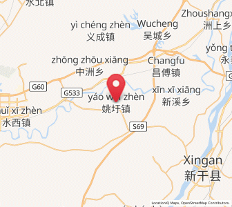 Map of Yaoxu, Jiangxi