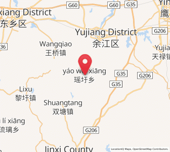 Map of Yaoxu, Jiangxi