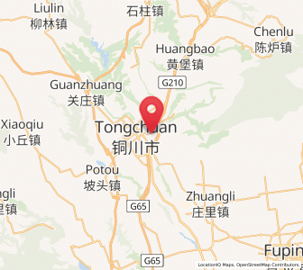 Map of Yaozhou, Shaanxi
