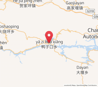 Map of Yazikou, Hubei