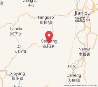 Map of Yedun, Fujian