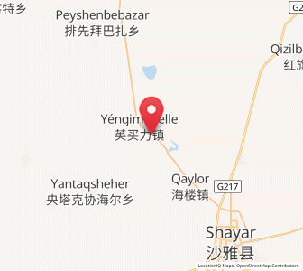 Map of Yengimahalla, Xinjiang