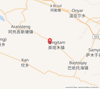 Map of Yengitam, Xinjiang