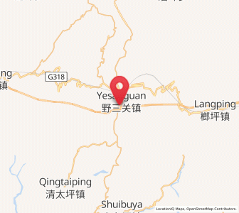 Map of Yesanguan, Hubei