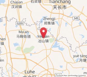 Map of Yeshan, Jiangsu