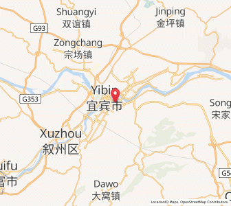 Map of Yibin, Sichuan