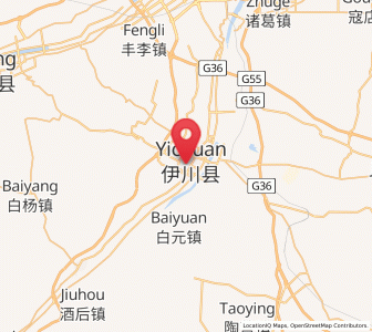 Map of Yichuan Chengguanzhen, Henan