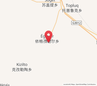 Map of Yigezi Ye’er, Xinjiang
