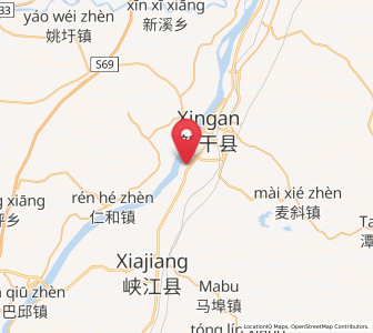 Map of Yijiang, Jiangxi