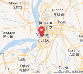 Map of Yijiang, Anhui