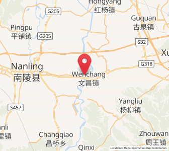 Map of Yijiang, Anhui