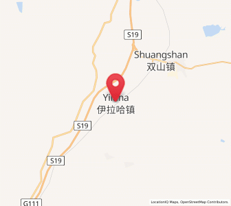 Map of Yilaha, Heilongjiang