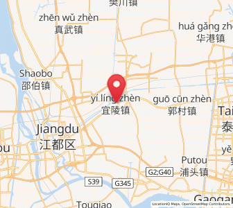 Map of Yiling, Jiangsu