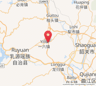 Map of Yiliu, Guangdong
