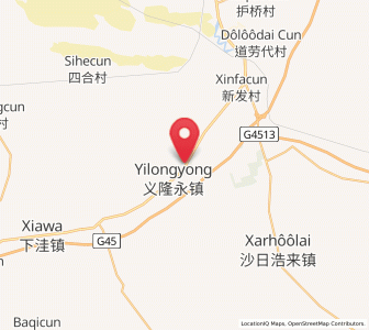 Map of Yilongyong, Inner Mongolia