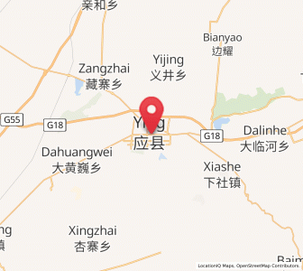 Map of Yingxian, Shanxi