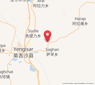 Map of Yingye’er, Xinjiang