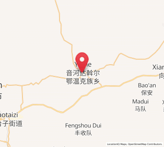 Map of Yinhedahan’er, Inner Mongolia
