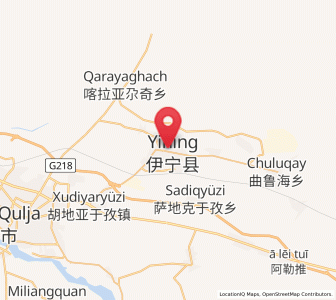 Map of Yining, Xinjiang