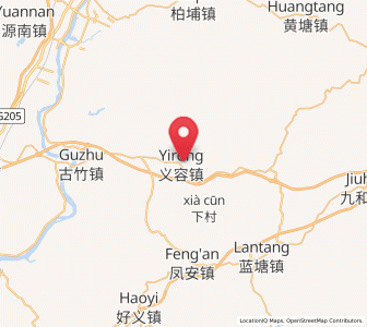 Map of Yirong, Guangdong