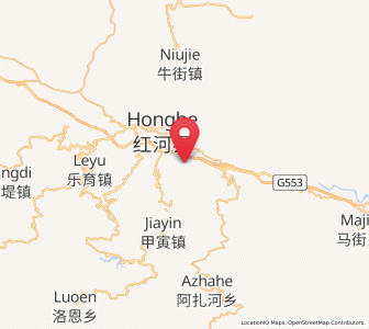 Map of Yisa, Yunnan