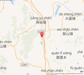 Map of Yishan, Shandong