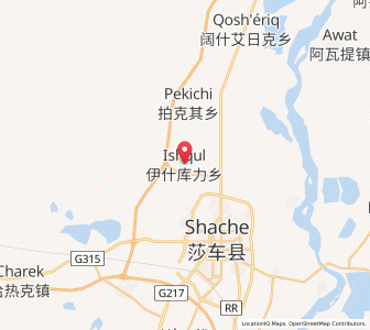 Map of Yishikuli, Xinjiang