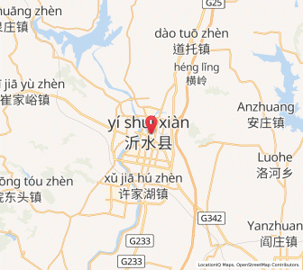 Map of Yishui, Shandong