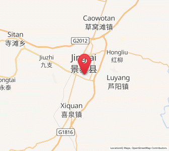 Map of Yitiaoshan, Gansu