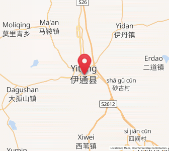 Map of Yitong, Jilin