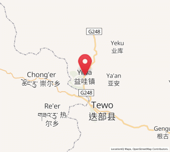 Map of Yiwa, Gansu