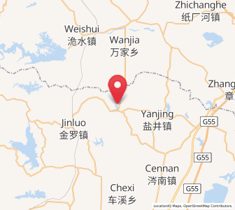 Map of Yiwan, Hunan