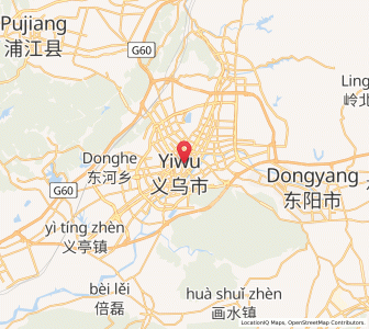 Map of Yiwu, Zhejiang