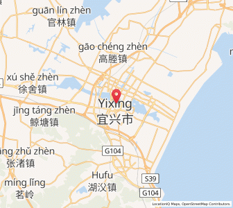 Map of Yixing, Jiangsu