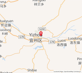 Map of Yizhou, Guangxi