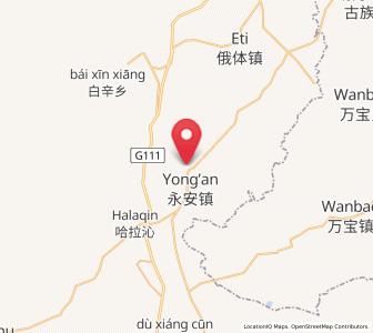Map of Yong’an, Inner Mongolia