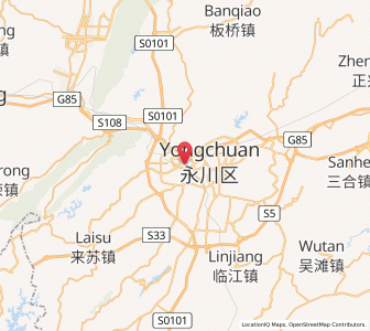 Map of Yongchuan, Chongqing