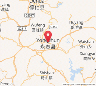 Map of Yongchun, Fujian