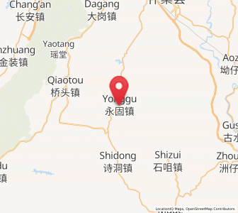 Map of Yonggu, Guangdong