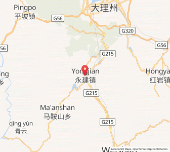 Map of Yongjian, Yunnan