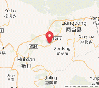 Map of Yongning, Gansu