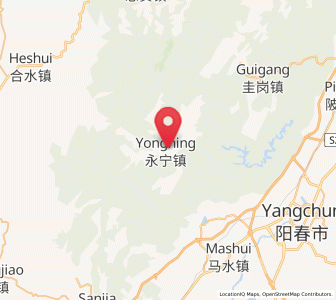 Map of Yongning, Guangdong