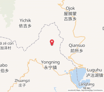 Map of Yongning, Yunnan
