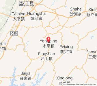 Map of Yongping, Chongqing
