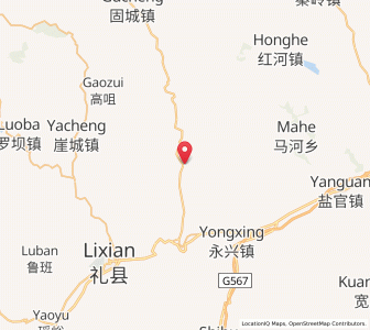 Map of Yongping, Gansu