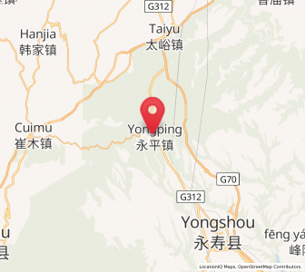 Map of Yongping, Shaanxi
