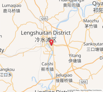 Map of Yongzhou, Hunan