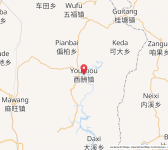 Map of Youchou, Chongqing