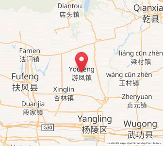 Map of Youfeng, Shaanxi