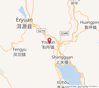 Map of Yousuo, Yunnan